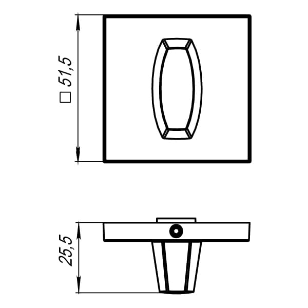 Ручка Armadillo поворотная BK6.K.USS52 (WC-BOLT BK6 USS)