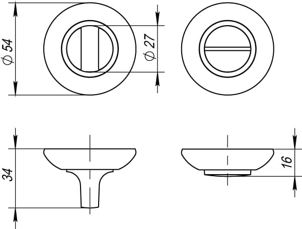 Ручка Fuaro поворотная BK6.R.RM54 (BK6 RM)